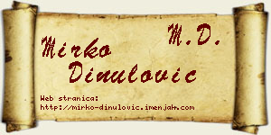Mirko Dinulović vizit kartica